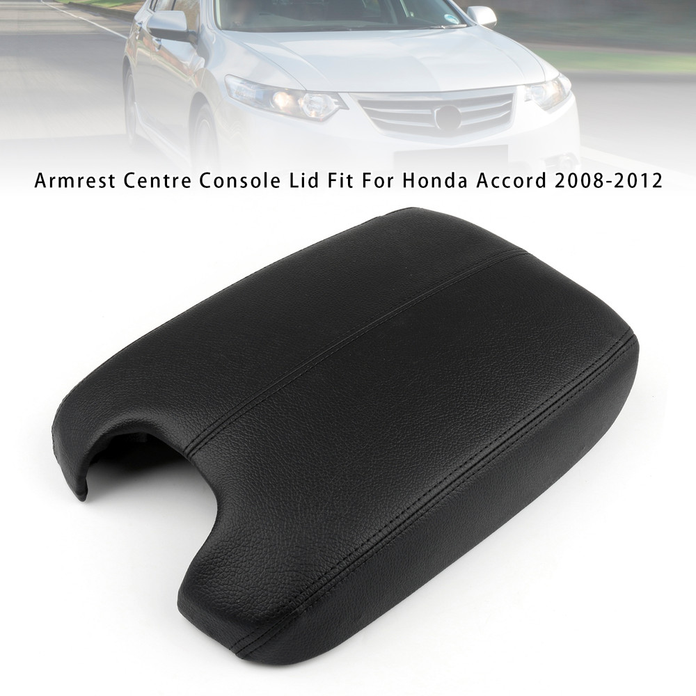 2008-2012 Honda Accord Leather Armrest Centre Console Lid Black Generic