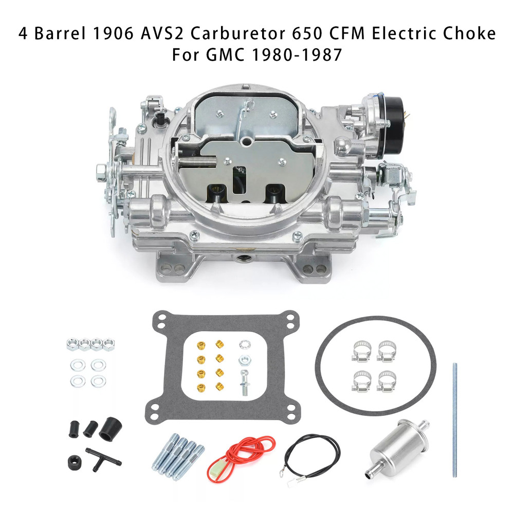 1980-1987 GMC 4 Barrel 1906 AVS2 Carburetor 650 CFM Electric Choke Generic