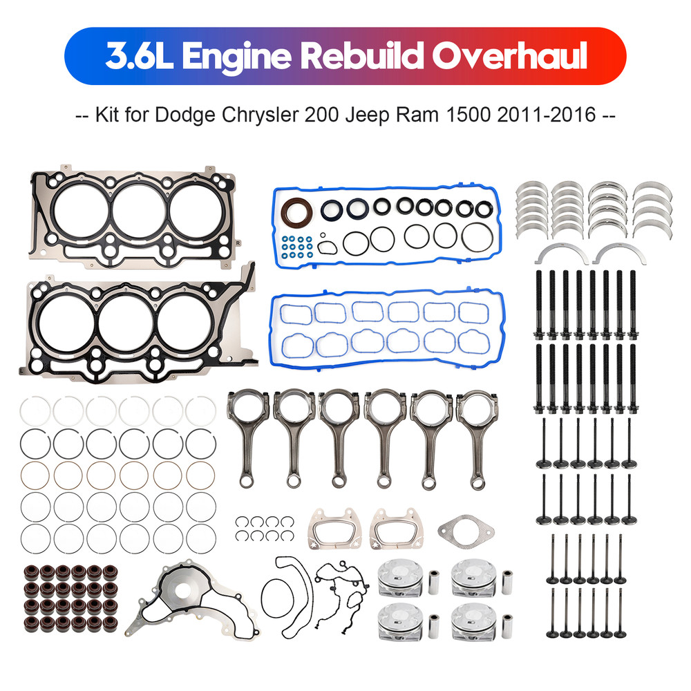 2011-2016 JEEP GRAND CHEROKEE WRANGLER 3.6L 3.6L Engine Rebuild Overhaul Kit Generic