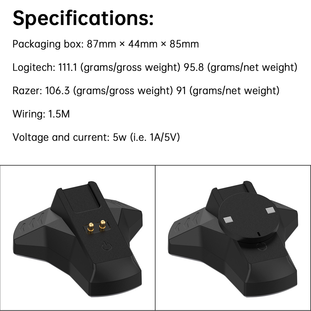 Wireless Mouse Charging Base Charger For Logitech Mouse G ProX Superlight 2/G