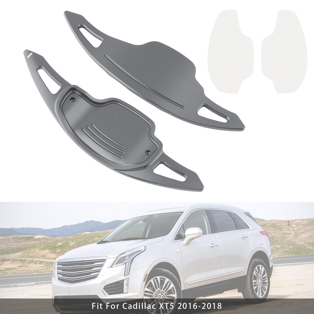 2016-2018 Cadillac XT5 CT6 Steering Wheel Paddle Shifter Extensions Aluminium Grey Generic