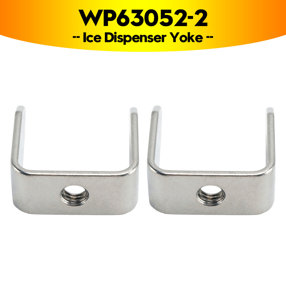WP63052-2 2Pcs Ice Dispenser Yoke for Refrigerators 63052A001 670268 PS11743333