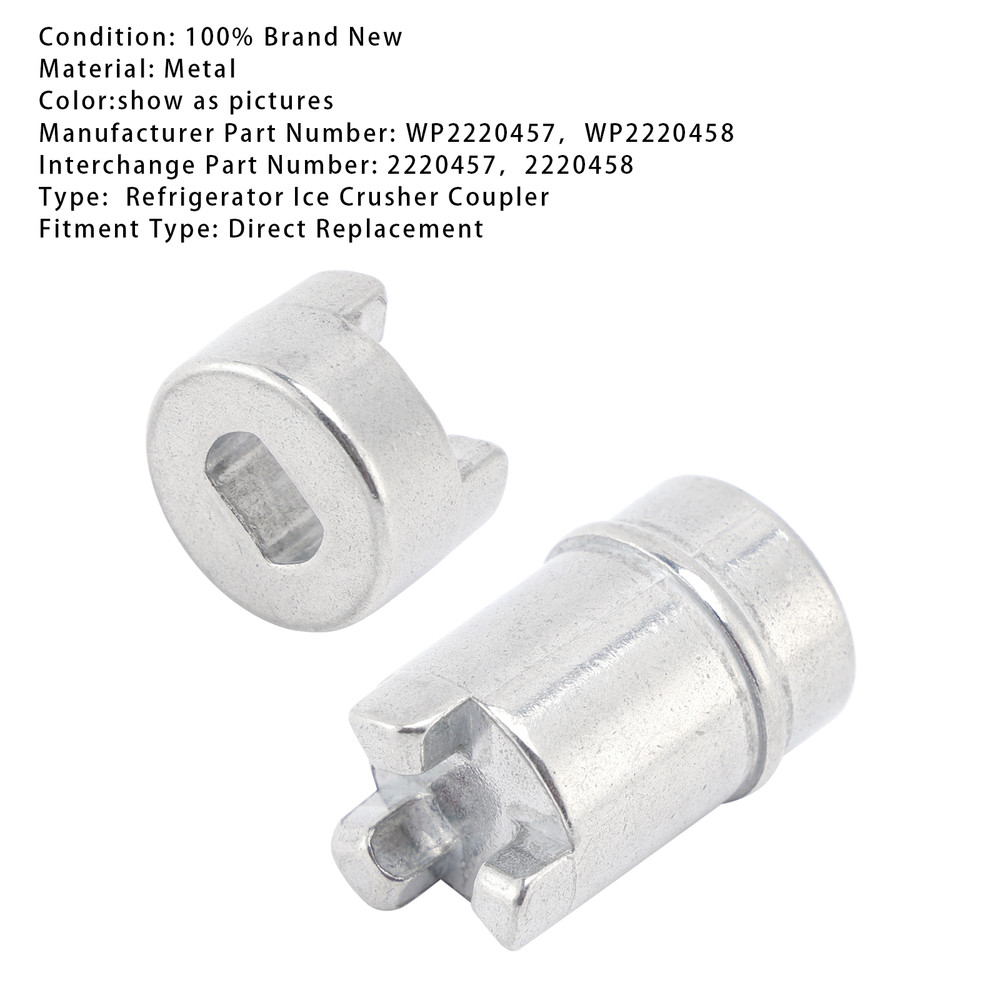 WP2220457 Refrigerator Ice Crusher Coupler + WP2220458 Coupling Ice Makers and Dispensers