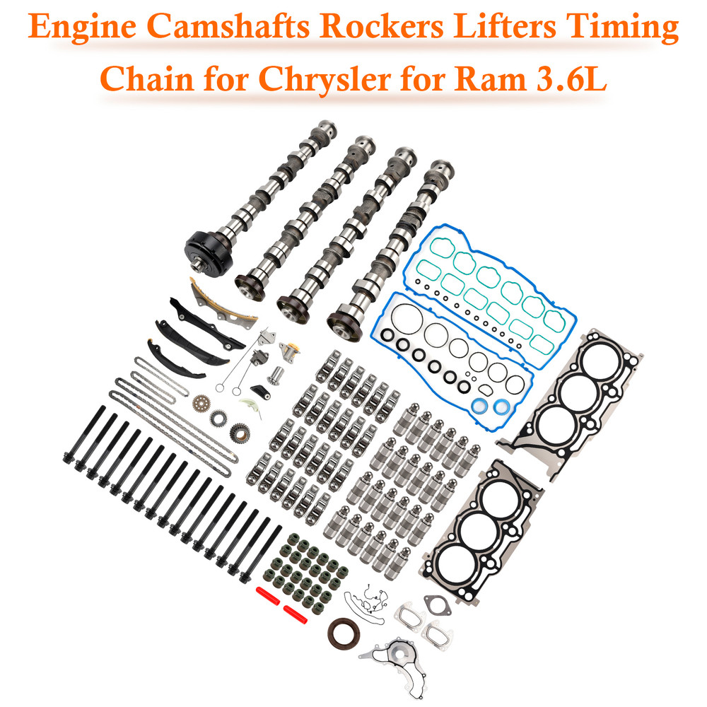 2011-2015 Dodge Durango 3.6L V6 Engine Camshafts Rockers Lifters Timing Chain 5184377AG 5184378AG Generic