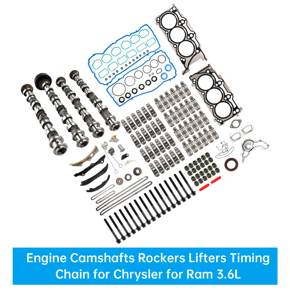 2011-2014 Dodge Avenger 3.6L V6 Engine Camshafts Rockers Lifters Timing Chain 5184377AG 5184378AG Generic