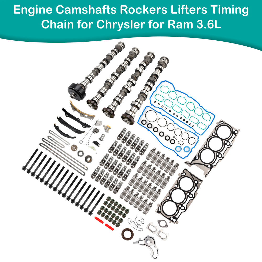 2011-2014 Dodge Avenger 3.6L V6 Engine Camshafts Rockers Lifters Timing Chain 5184377AG 5184378AG Generic