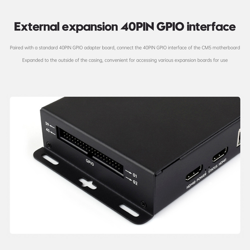 Raspberry Pi CM5 IO Expansion Board Enclosure Metal Heat Dissipation Enclosure