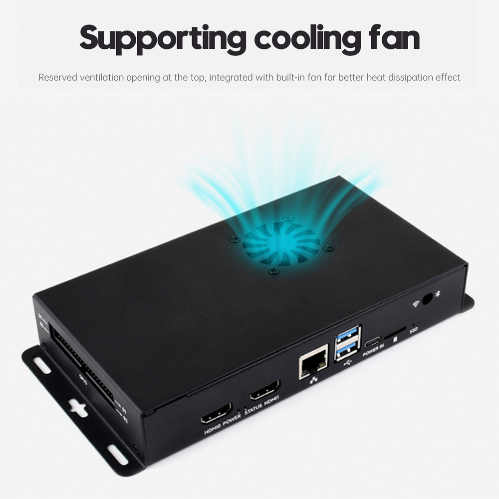 Raspberry Pi CM5 IO Expansion Board Enclosure Metal Heat Dissipation Enclosure