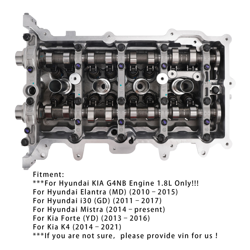 2014–2021 Kia K4 G4NB Cylinder Head Assembly 22224-2E000 Generic