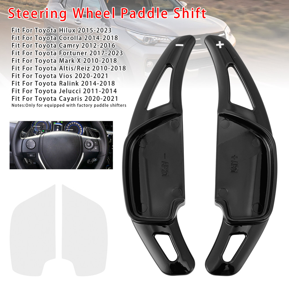 2015-2023 Toyota Hilux Steering Wheel Paddle Shifter Extension Black Generic