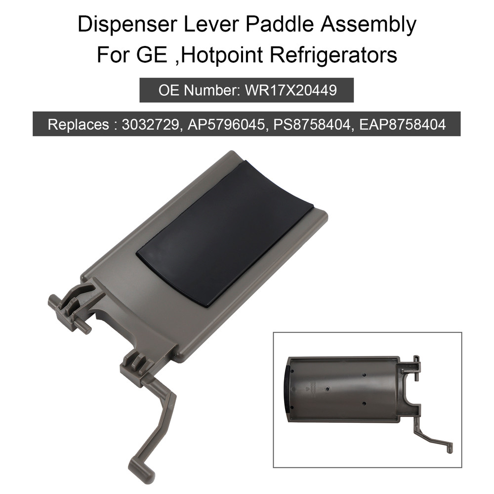 WR17X20449 Dispenser Lever Paddle Assembly For GE Hotpoint Refrigerators