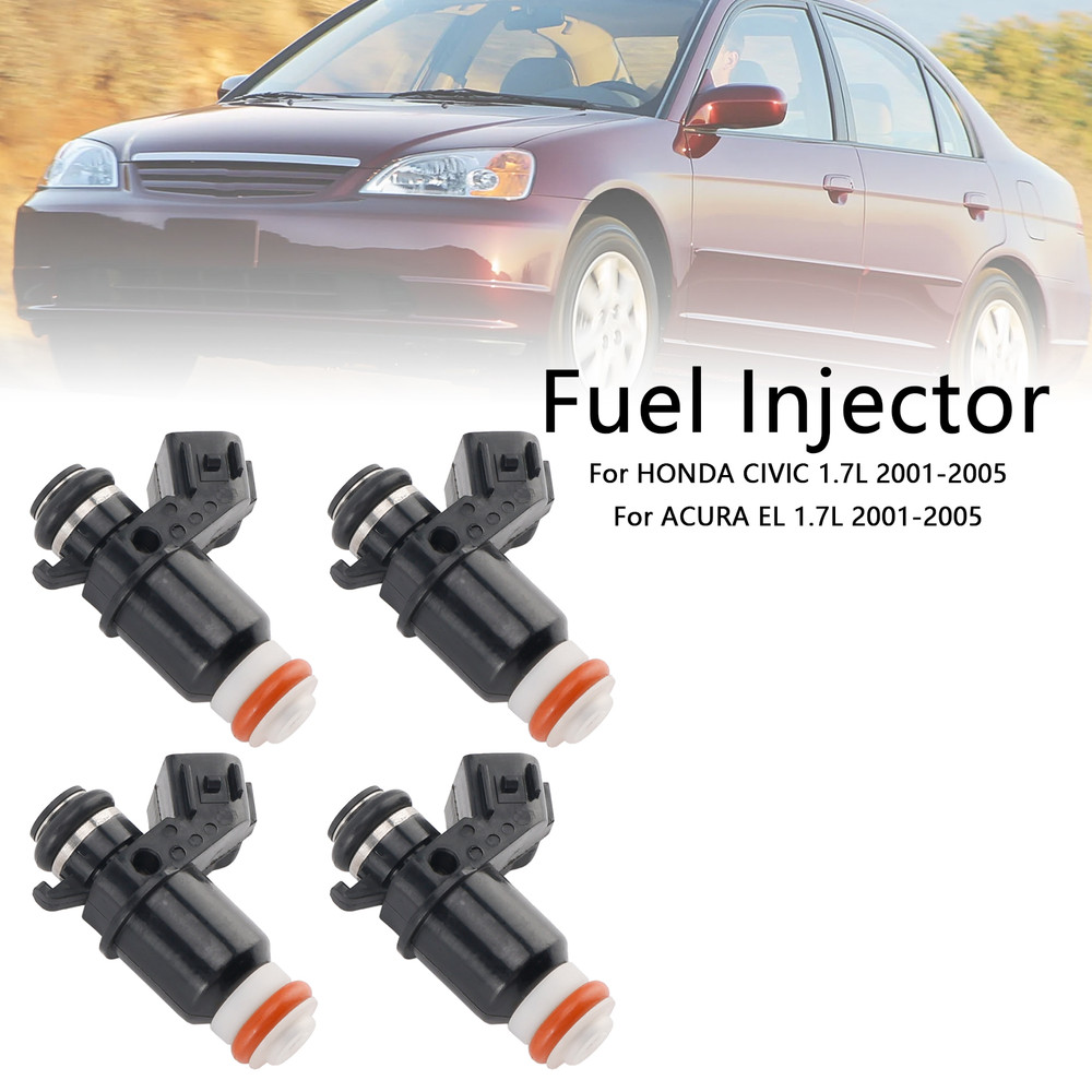 2001-2005 HONDA CIVIC 1.7L 4*Fuel Injector 16450PLD003 Generic