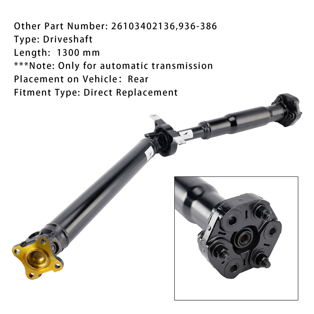2003-2006 BMW X3 E83 Rear Driveshaft Prop Shaft Assembly 26103402136 Generic