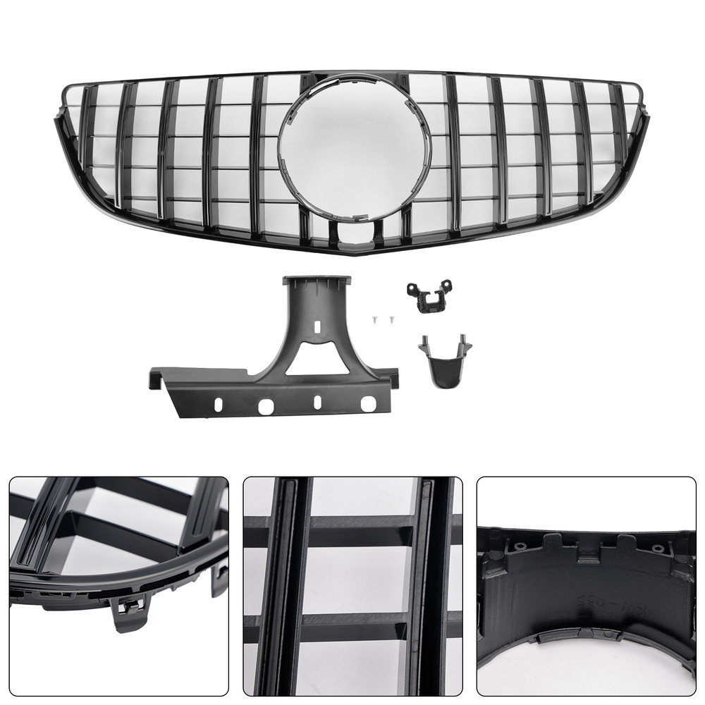 Mercedes Benz E-Class Front Upper Grille With Camera Hole Black Generic
