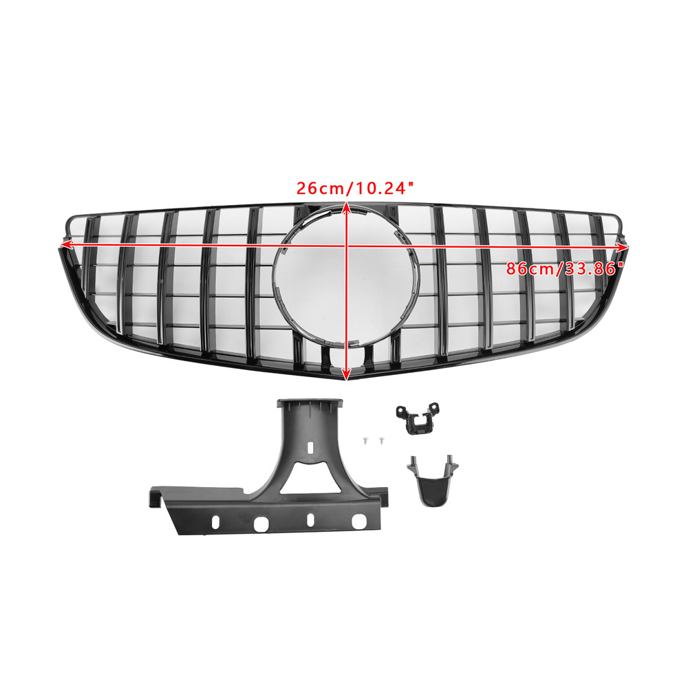 Mercedes Benz E-Class Front Upper Grille With Camera Hole Black Generic