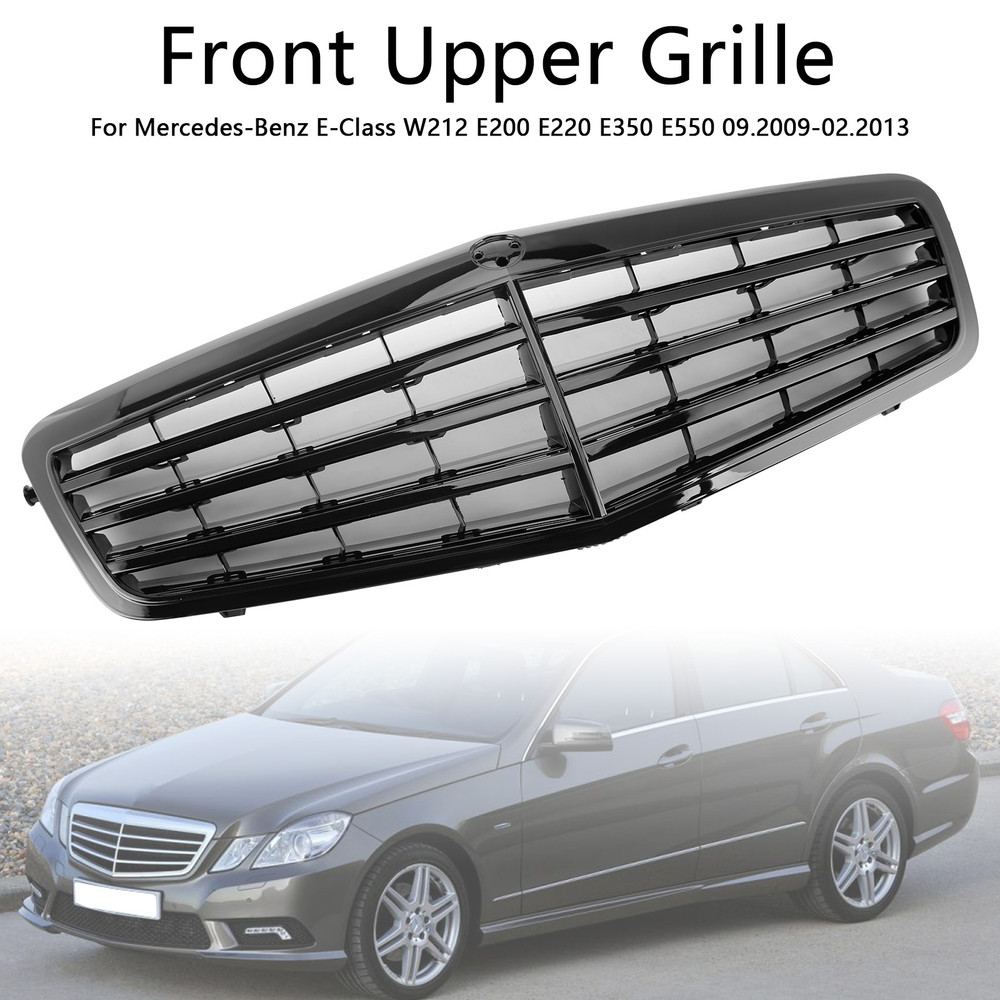 2009-2013 Mercedes-Benz E-Class Upper Grille Black Generic