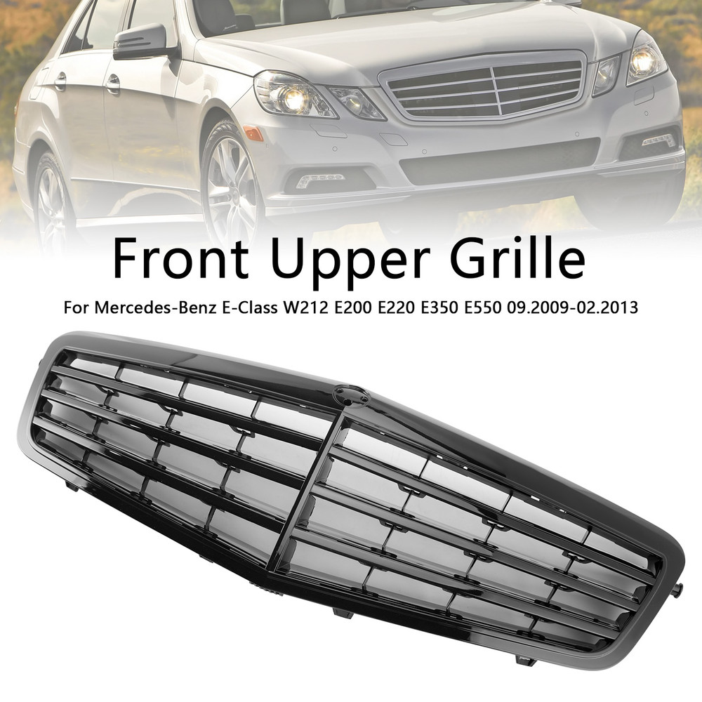 2009-2013 Mercedes-Benz E-Class Upper Grille Black Generic