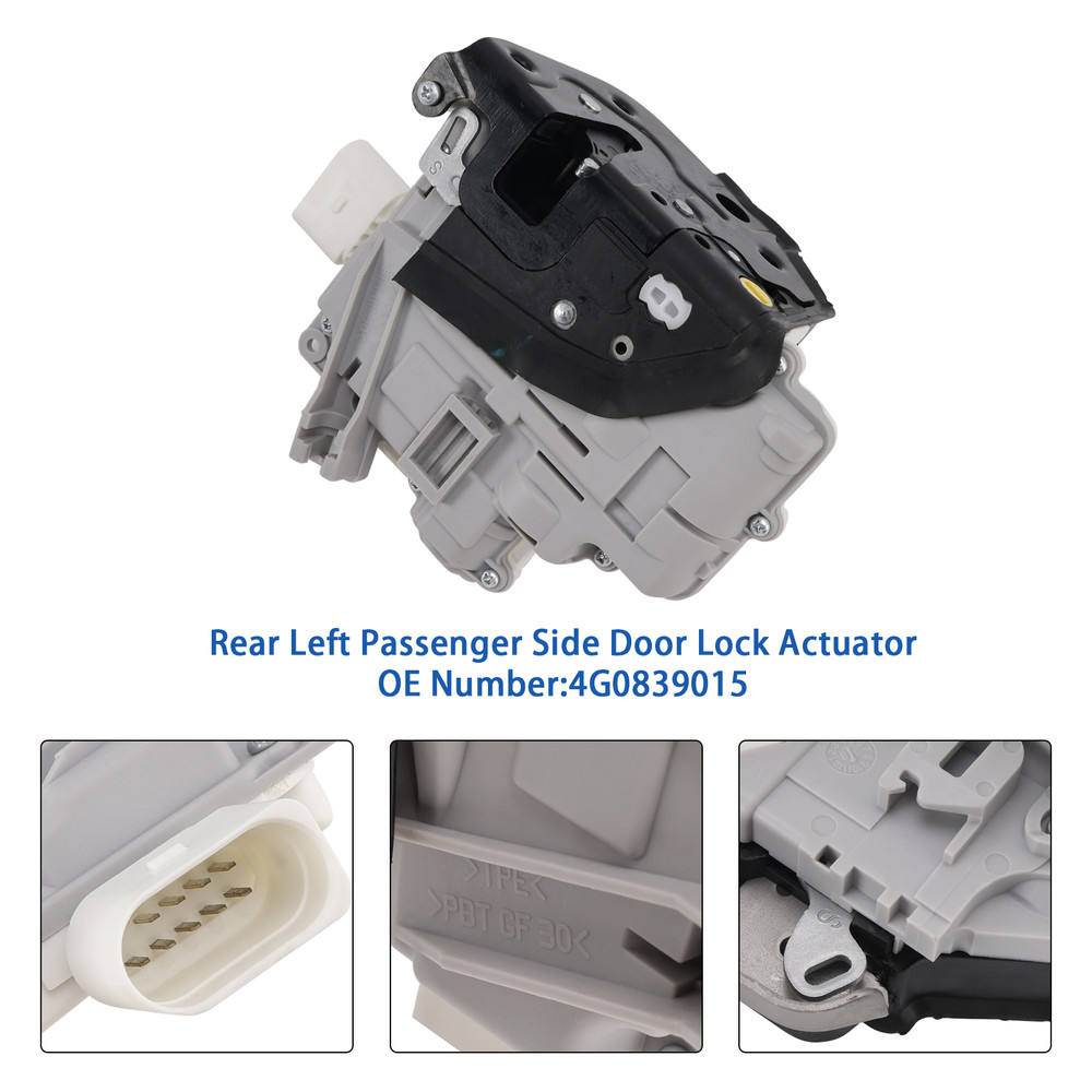 2010-2018 VW TOUAREG (7P5, 7P6) 3.0 3.6 V6 TDI Rear Left Passenger Side Door Lock Actuator Mechanism 4G0839015 Generic