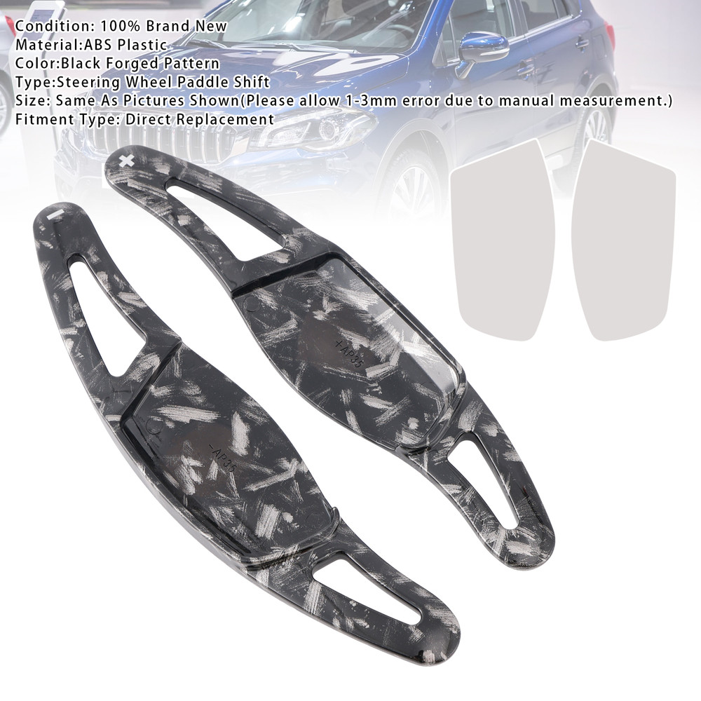 2015-2023 Suzuki Ciaz Steering Wheel Paddle Shifter Extension Black Forged Pattern Generic
