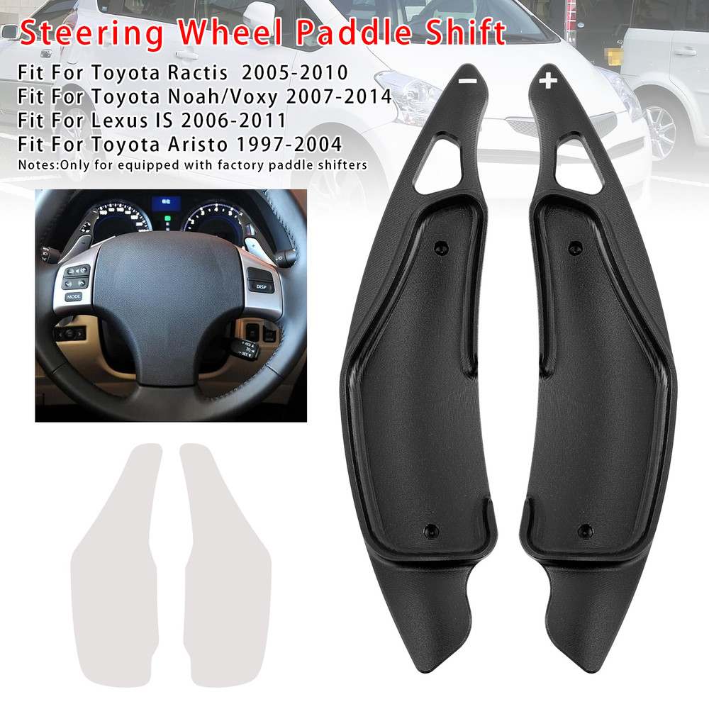 2007-2014 Toyota Noah/Voxy Steering Wheel Paddle Shifter Extension Aluminium Black Generic