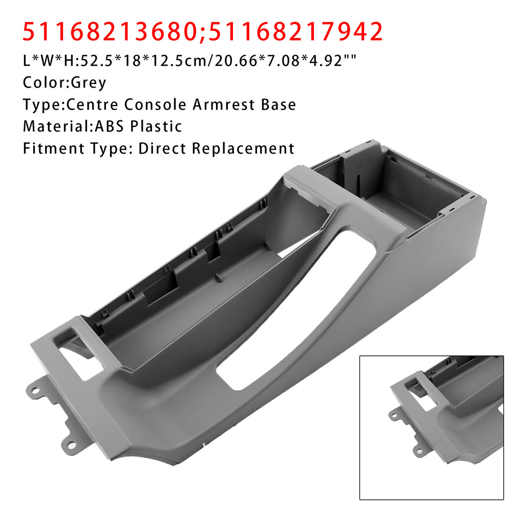 2002-2006 BMW E46 325i 328i 330i M3 305 Centre Console Armrest Trim Base Grey Generic