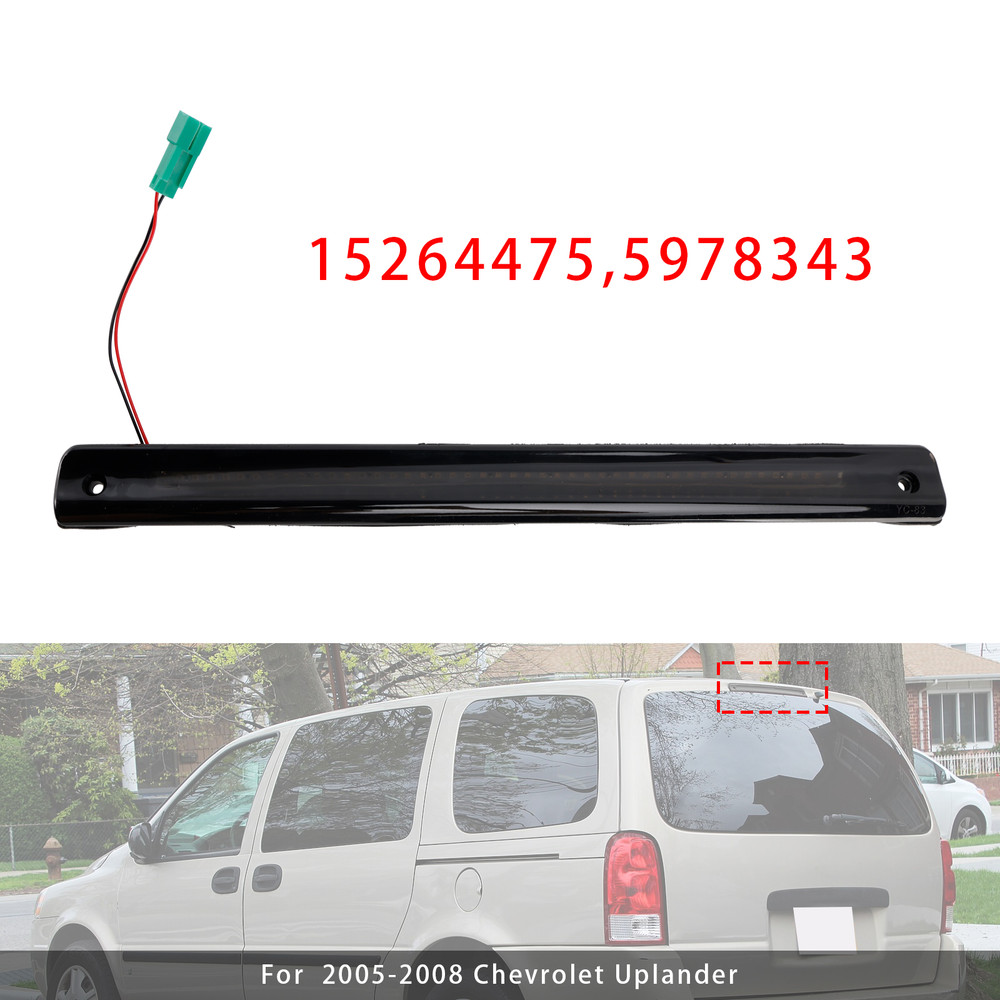 2005-2007 Buick Terraza 3rd Brake Light Rear 15264475 Black and Red Generic