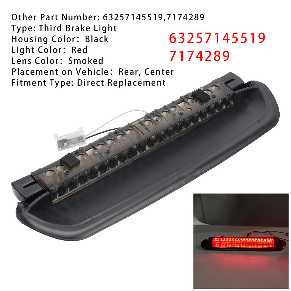 2006-2013 BMW 3 Series Coupe E92 3rd Brake Light Rear 63257145519 Smoked Generic