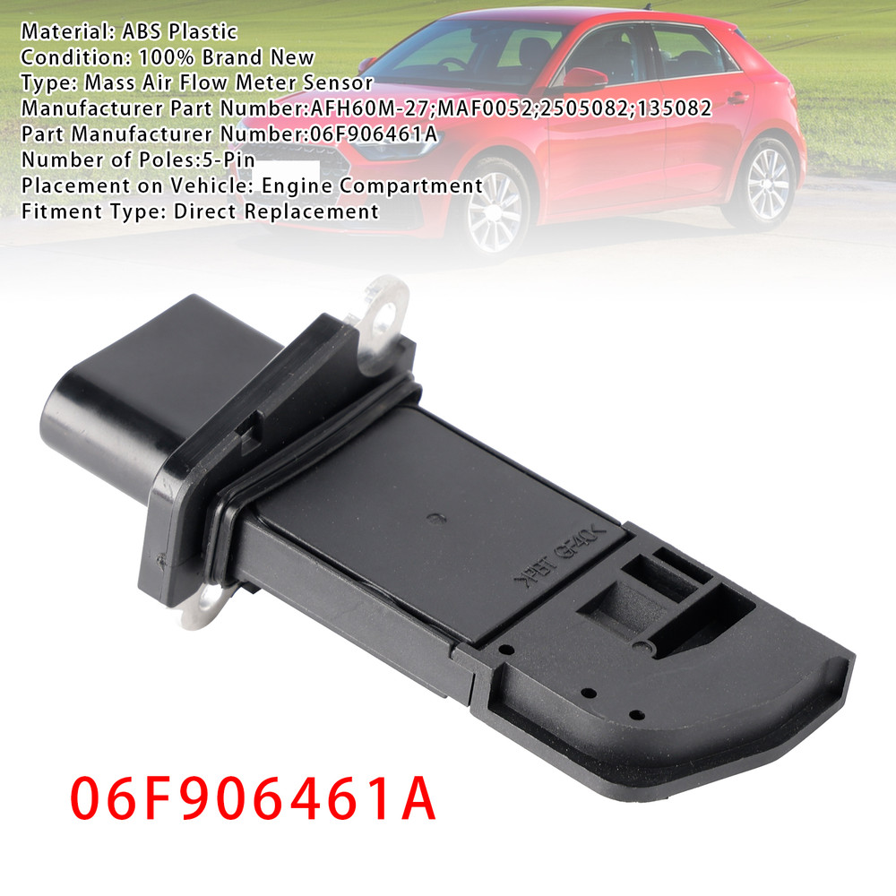 2003- VW EOS Golf Jetta Passat Scirocco Mass Air Flow Meter Sensor AFH60M-27;MAF0052 Generic
