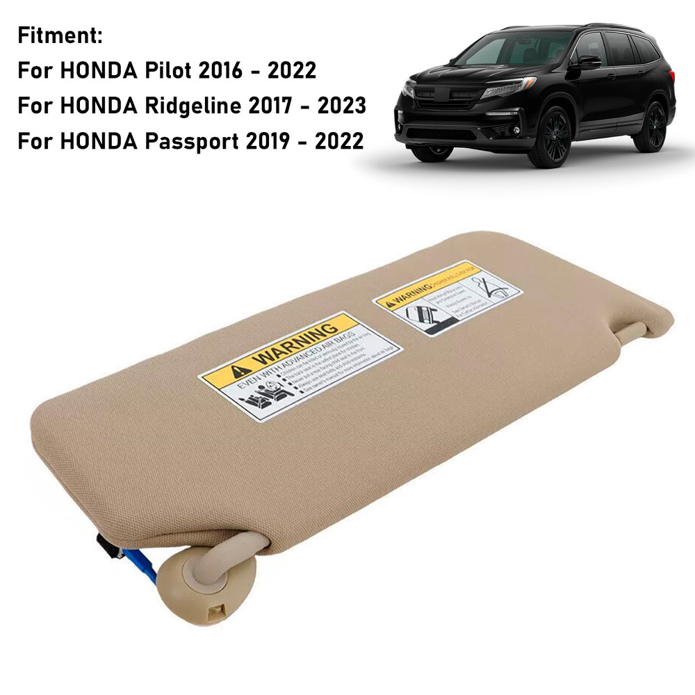 2016-2022 HONDA Pilot Gray Driver Side Sun Visor 83280-TG7-A12ZA Generic
