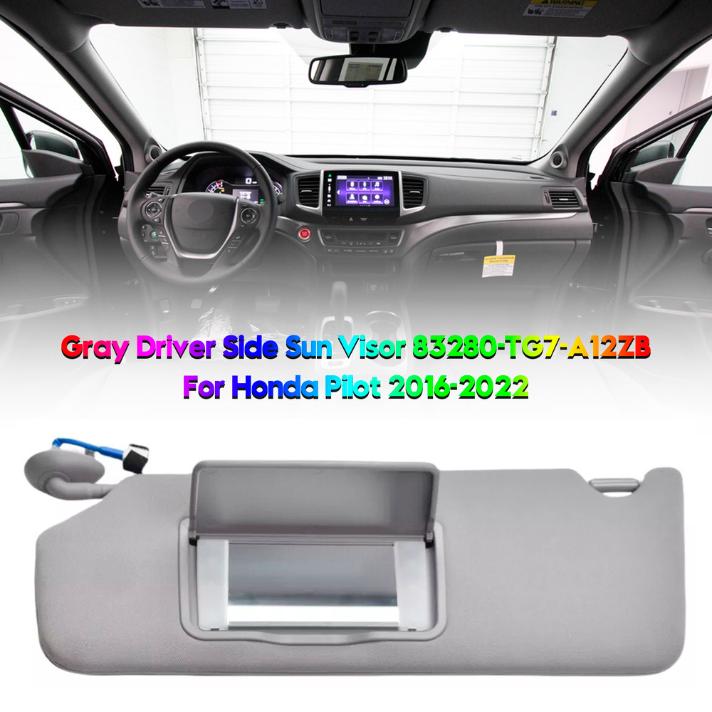 2016-2022 HONDA Pilot Gray Driver Side Sun Visor 83280-TG7-A12ZB Generic