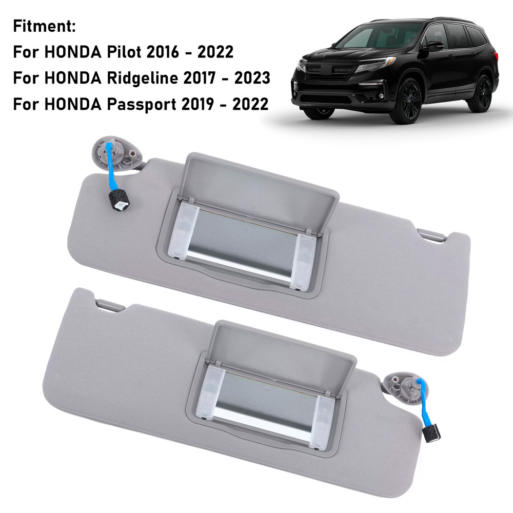2019-2022 HONDA Passport Gray Left+Right Side Sun Visor 83280-TG7-A12ZB Generic