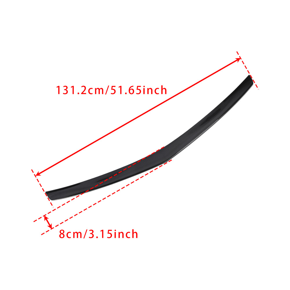 2008-2016 Mercedes Benz E Class W212 Sedan 4-door Rear Boot Spoiler Carbon Fiber Look AMG Style Generic