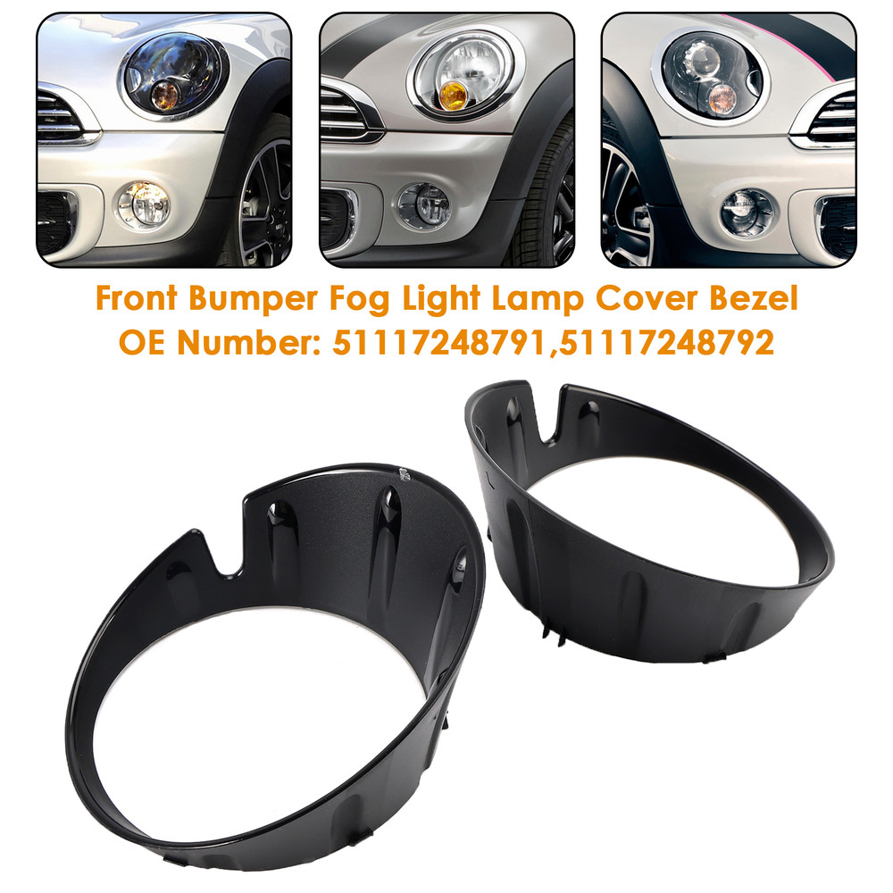 2009-2014 MINI Clubman R55 LCI Pair Front Bumper Fog Light Lamp Cover Bezel 51117248791 51117248792 Generic