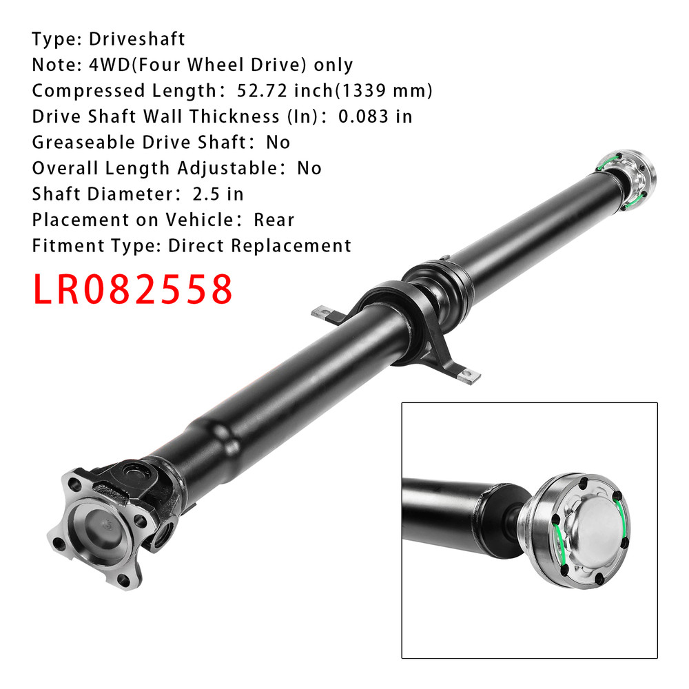 2017-2019 Land Rover Discovery  4WD Rear Drive Shaft Assembly LR082558 Generic