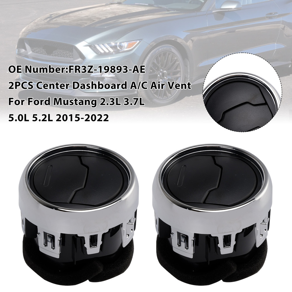 2015-2022 Ford Mustang 2.3L 3.7L 5.0L 5.2L 2X Center Dashboard A/C Air Vent Louvre FR3Z-19893-AE Generic