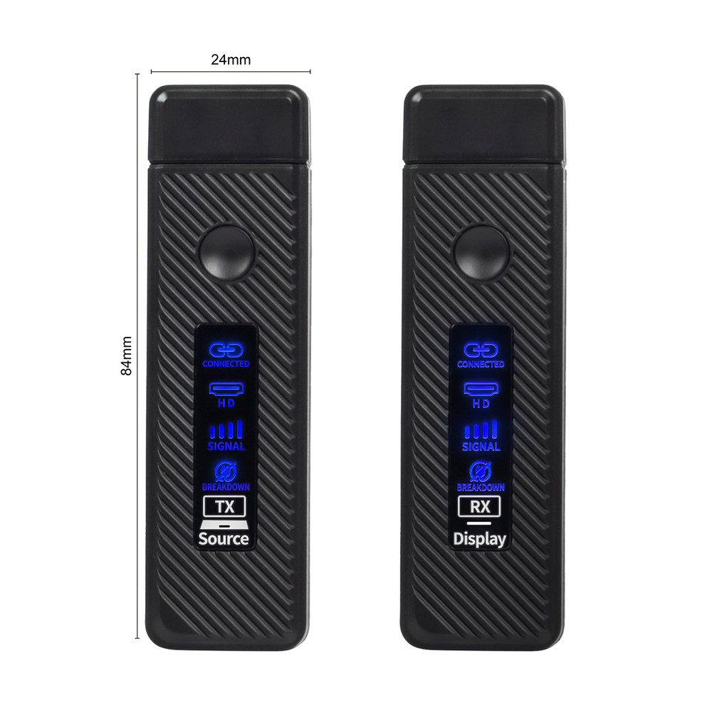 HDMI Wireless Screen Projector 1080P 50M Video Transmitter Receiver Micro Mini Black