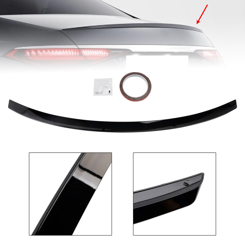 2021-2025 Mercedes-Benz S Class W223 4-Door Sedan S500 S580 S580e Rear Boot Spoiler Gloss Black Generic