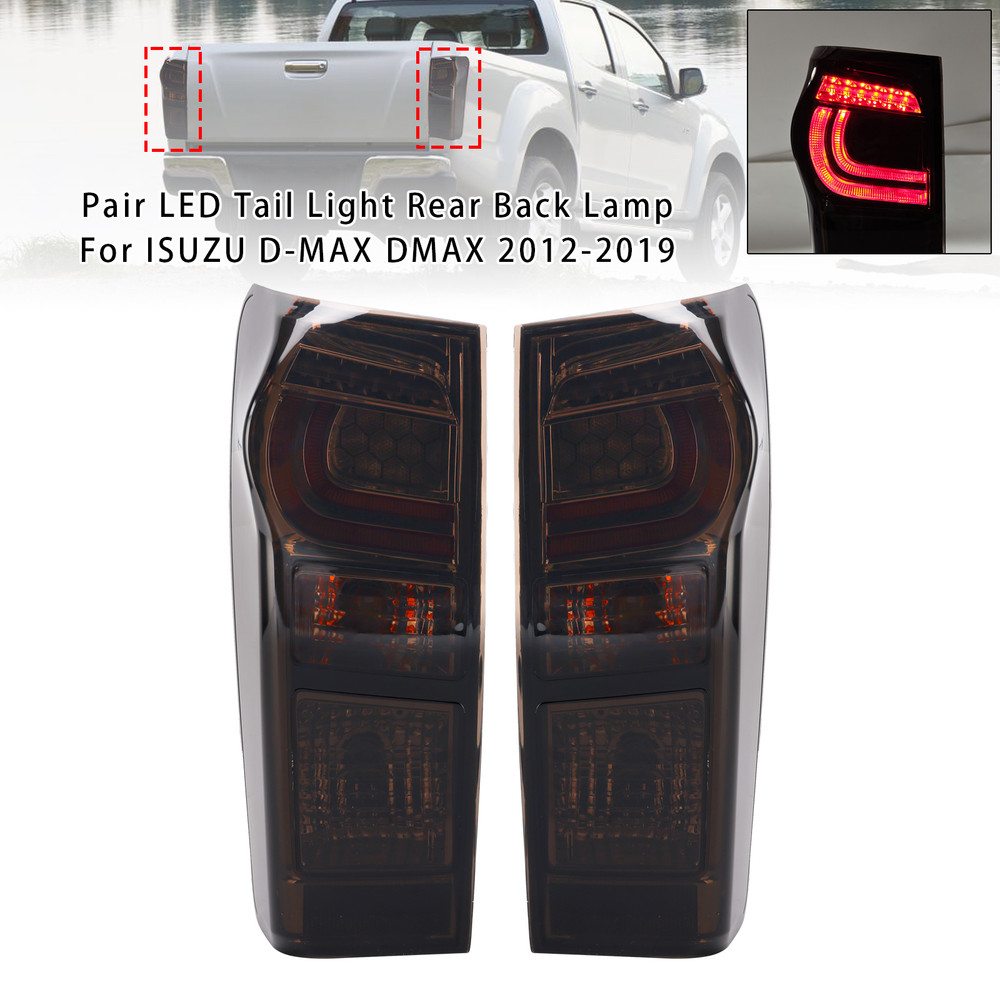 2012-2019 Isuzu D-Max RC Pair LED Tail Light Rear Back Lamp Generic
