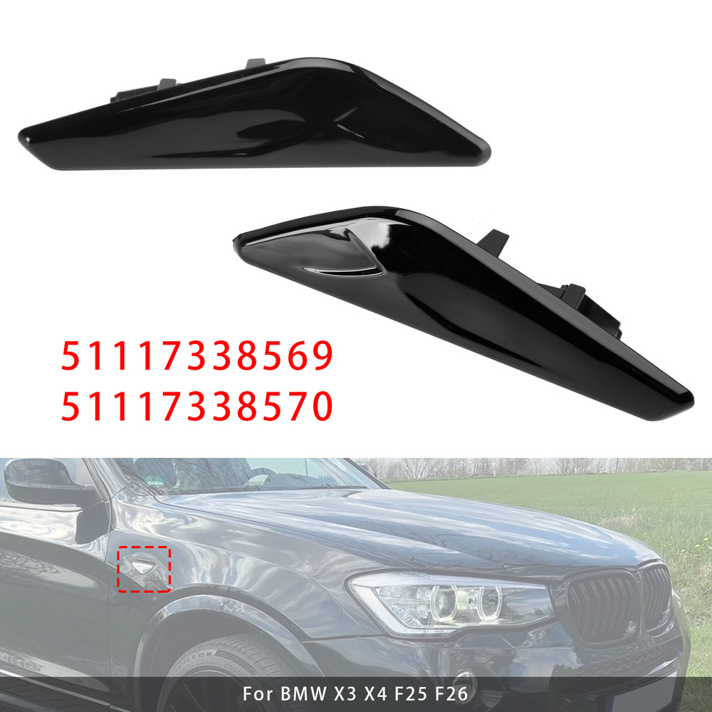 BMW X3 X4 F25 F26 Left+Right Front Fender Black Trim 51117338569 51117338570 Generic