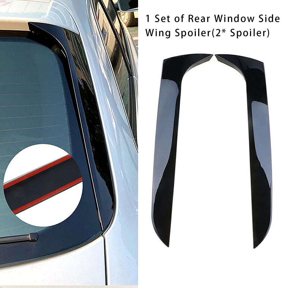 2009-2016 Audi A4 B8 Allroad Avant Pair Rear Window Side Wing Spoiler Gloss Black Generic