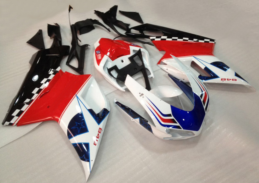 Fairings Ducati 1098 1198 848 Red White Blue Star 848 Racing (2007-2011)