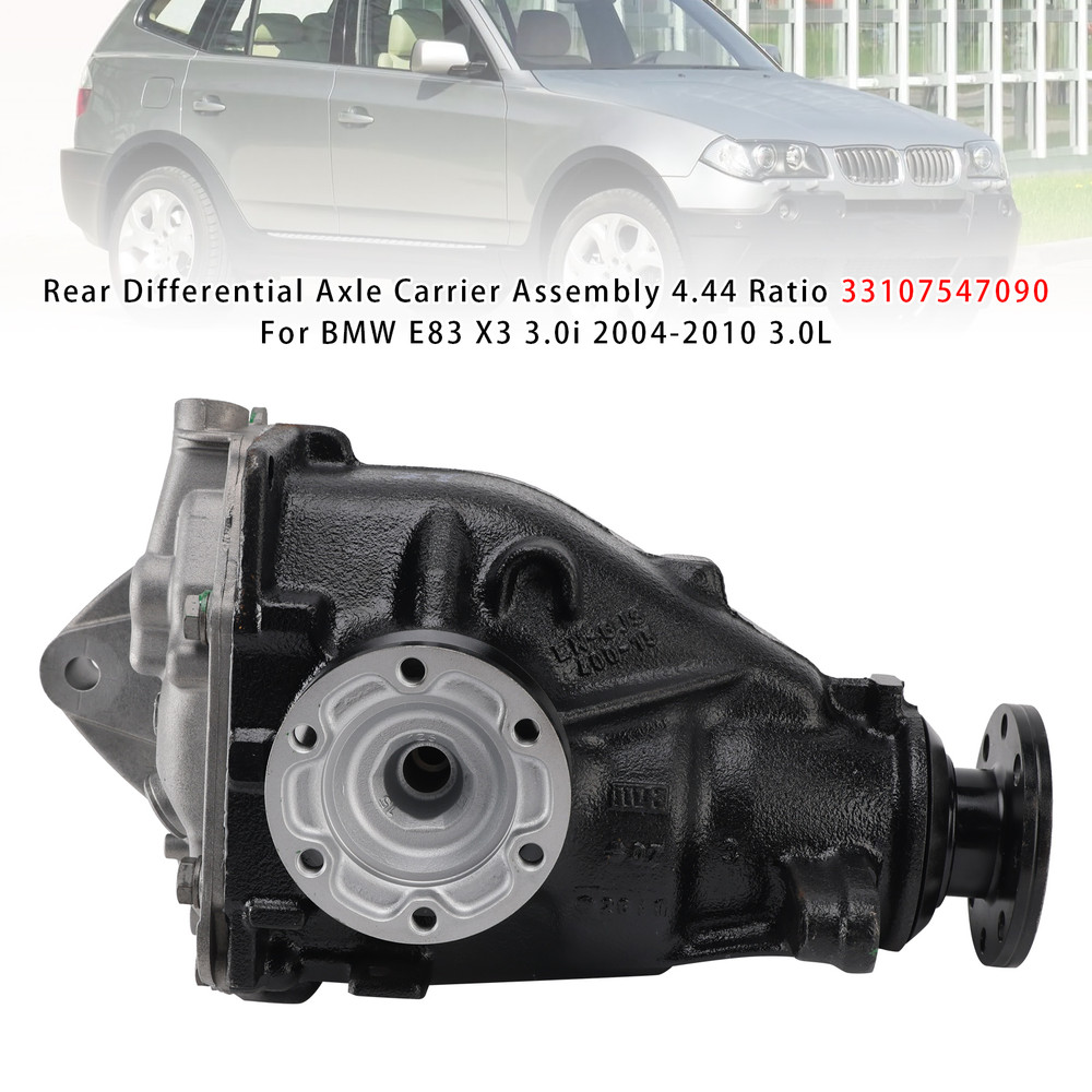 2004-2010 BMW X3 E83 3.0i Rear Differential Axle Carrier Assembly 4.44 Ratio 33107547090 Generic