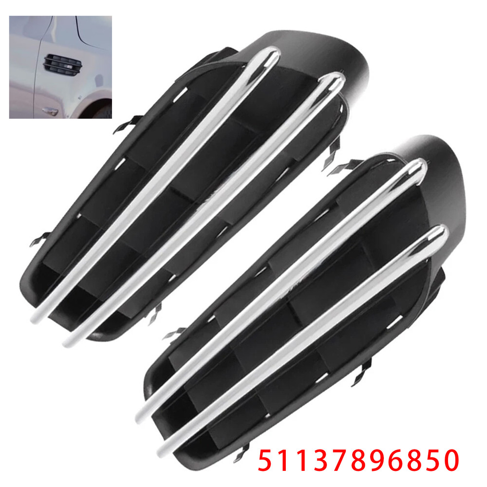 BMW 5 Series E39 E60 E61 M5 Pair Wing Fender Grille Cover Panel 51137896850 Generic