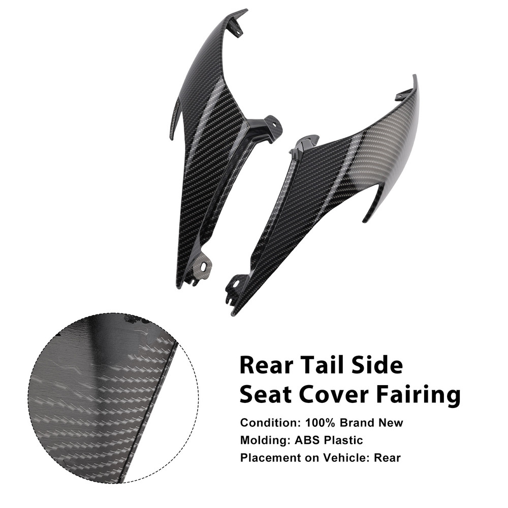 2020-2025 Triumph Street Triple 765 R/RS Rear Tail Side Seat Cover Fairing Black Generic