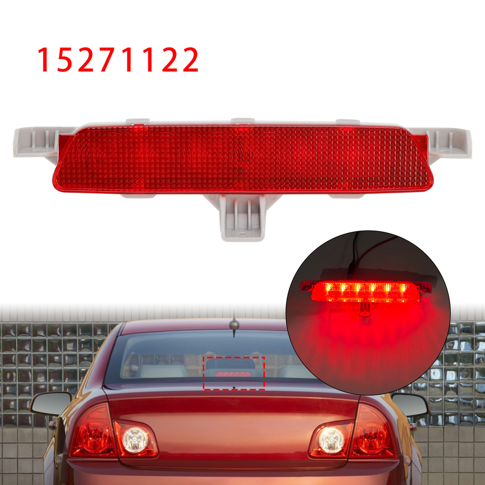 2008-2012 Chevrolet Malibu Rear High Mount Third Brake Light Lamp 15271122 Red Generic