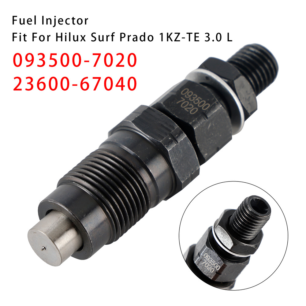 Hilux Surf Prado 1KZ-TE 3.0 L 1Pcs Fuel Injector 093500-7020 23600-67040 Generic