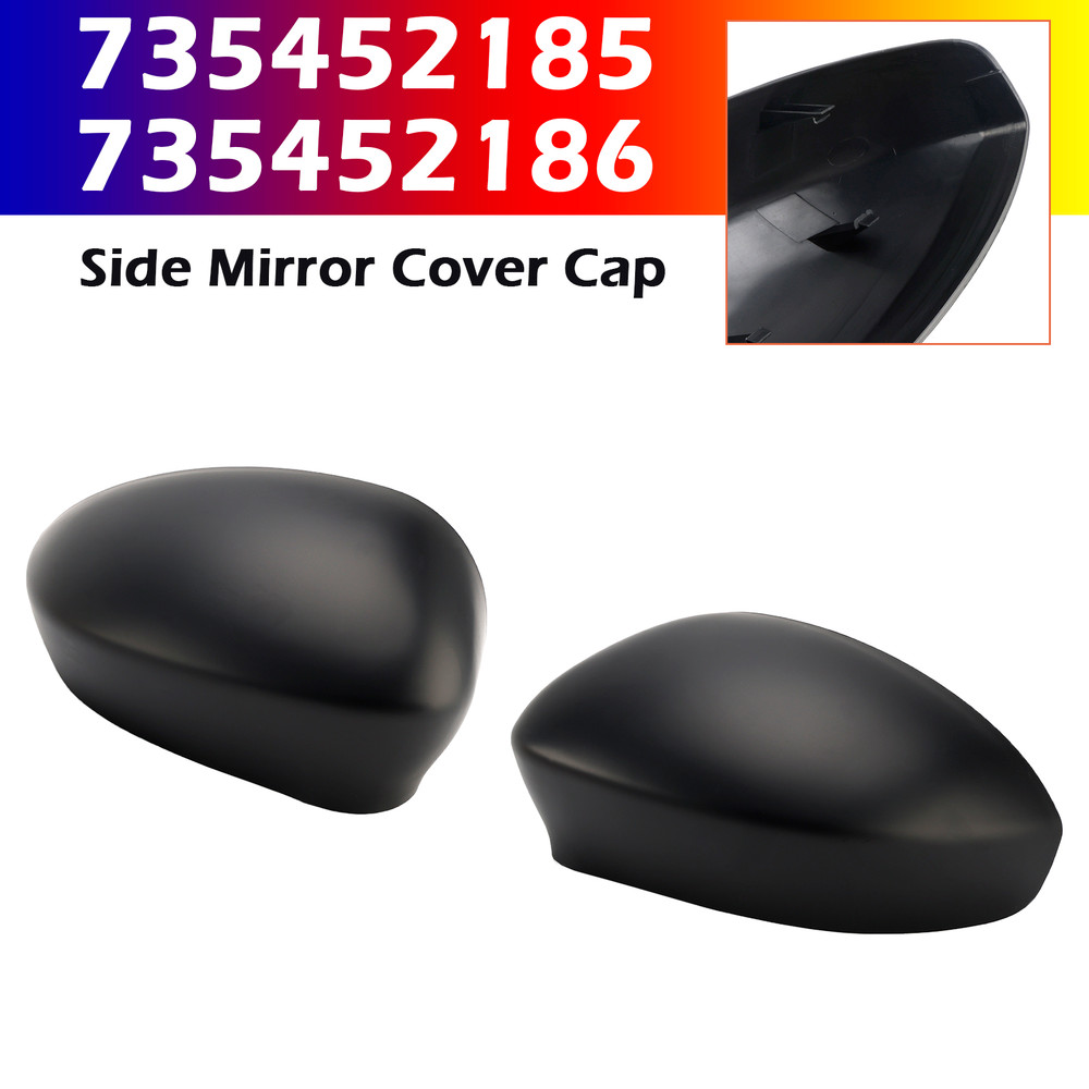 2005-2018 Fiat Grande Punto Dal Pair of Side Mirror Cover Cap 735452185 Generic