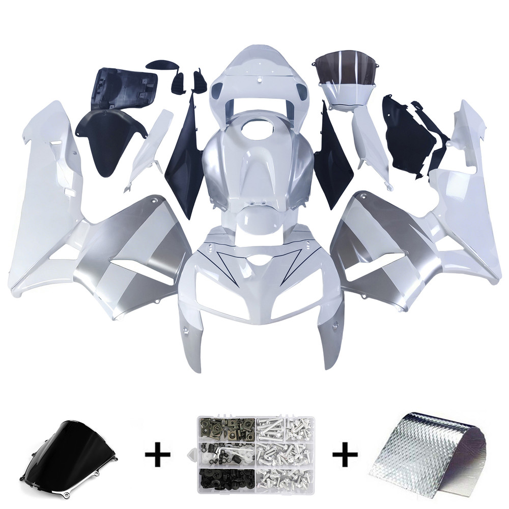 2005-2006 Honda CBR600RR Amotopart Fairings White & Silver Repsol Racing Customs Fairing
