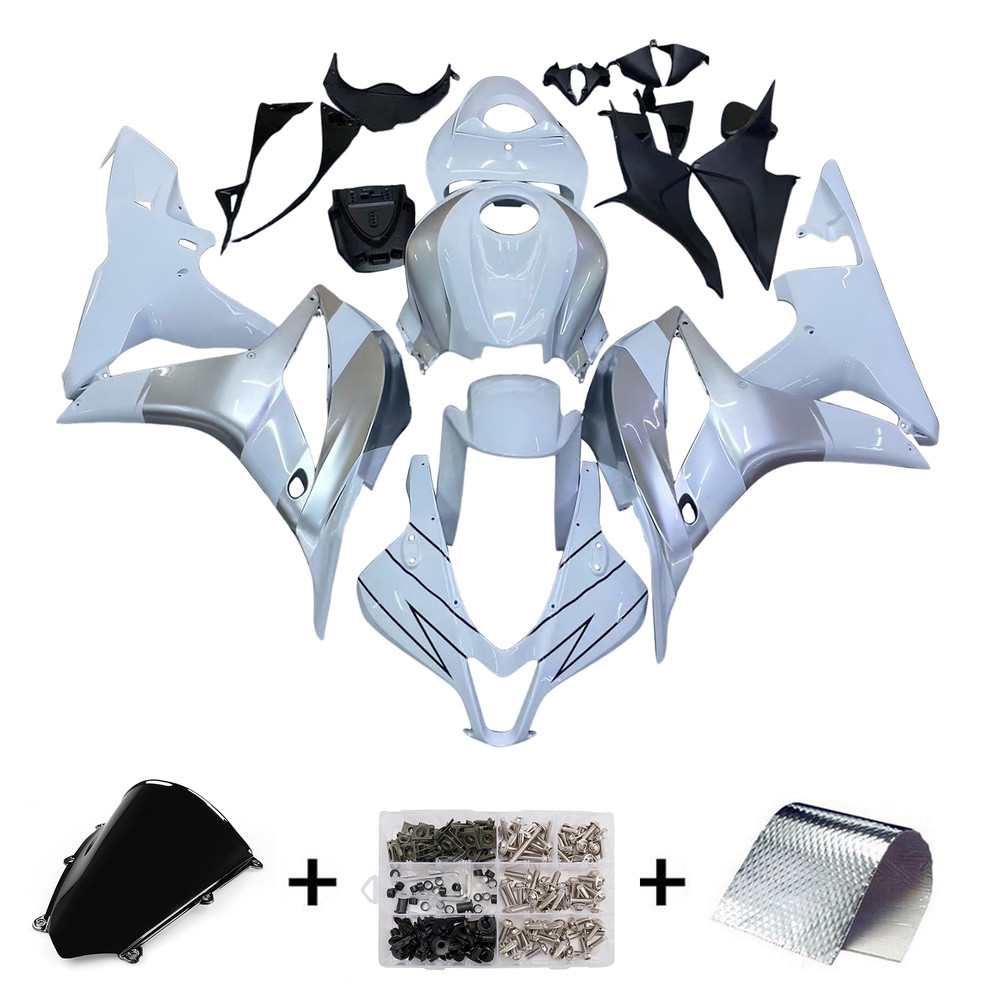 2007-2008 Honda CBR600RR Amotopart Fairings Silver & White Repsol Racing Customs Fairing