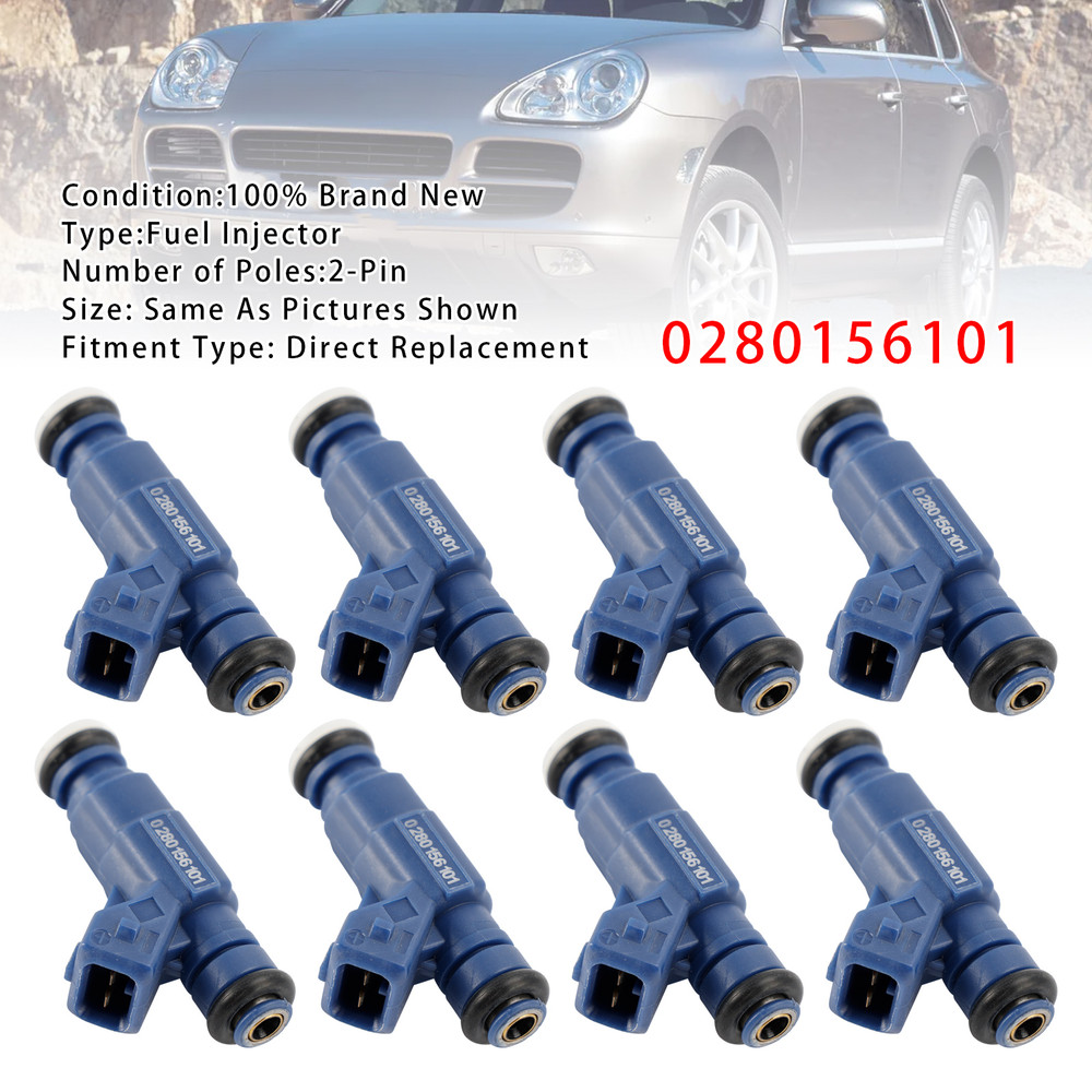 Porsche Cayenne 9PA 4.5L 0280156101 8Pcs Fuel Injector Generic